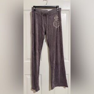 Juicy Couture Velvet Joggers in Dusty Purple